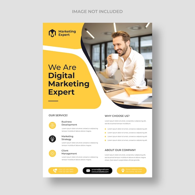 Modern digital marketing flyer template