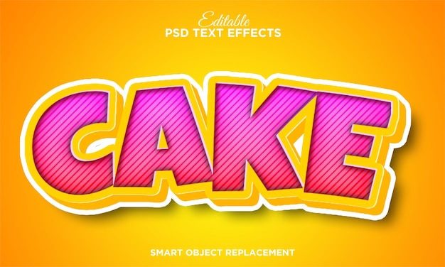 Free PSD modern fancy cartoon text effect