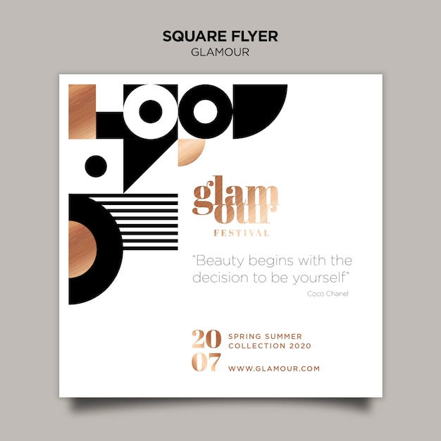 Modern glamour flyer template