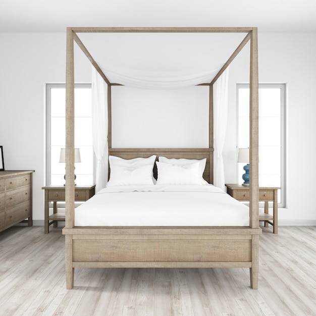 Free PSD modern interior bed room style