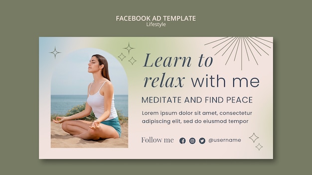 Free PSD modern lifestyle facebook ad template