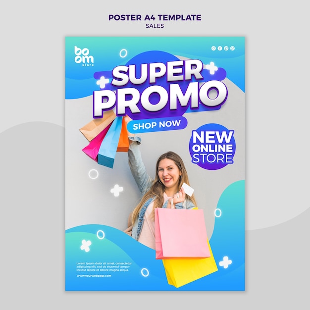 Modern sales poster template