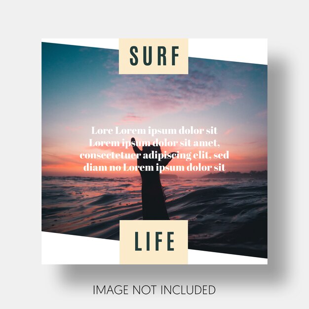 Free PSD modern surf template instagram