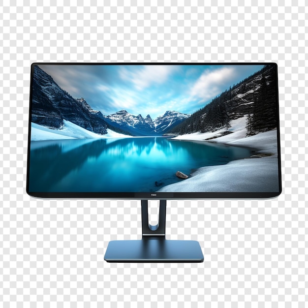 Free PSD monitor isolated on transparent background