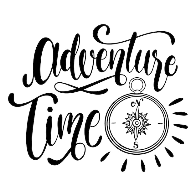 Free PSD monochrome travel lettering