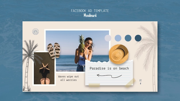 Free PSD moodboard template design