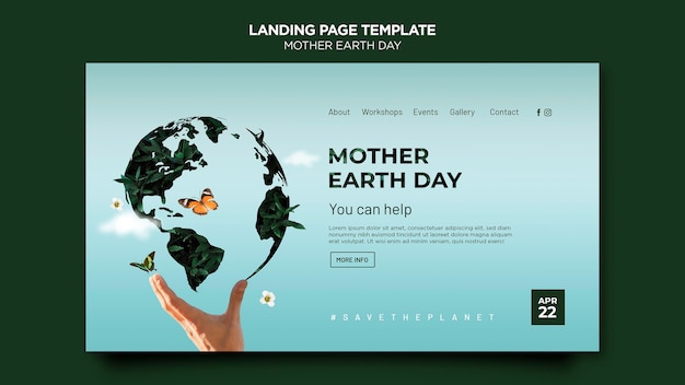 Mother earth day web template