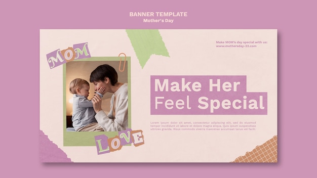 Mother's day banner template design