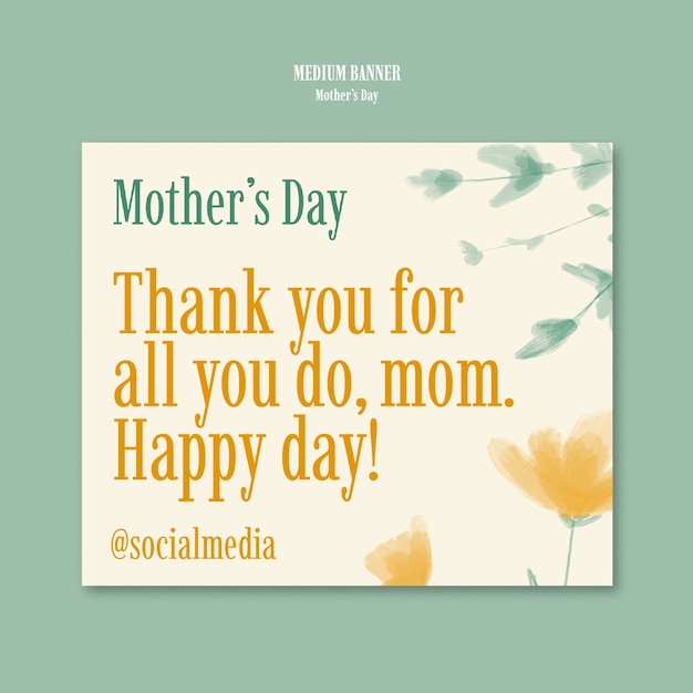 Free PSD mother's day celebration  banner template