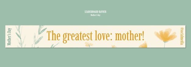 Free PSD mother's day celebration  banner template