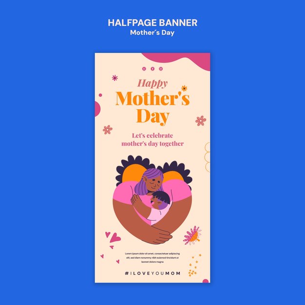 Free PSD mother's day celebration banner template