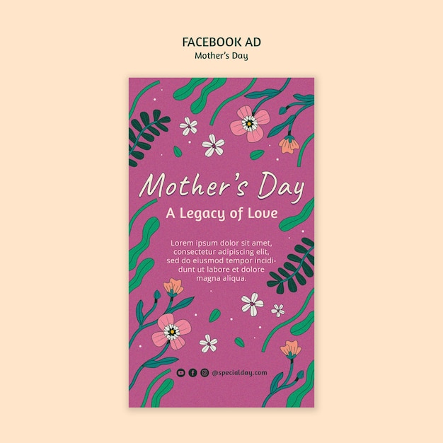 Free PSD mother's day celebration facebook template