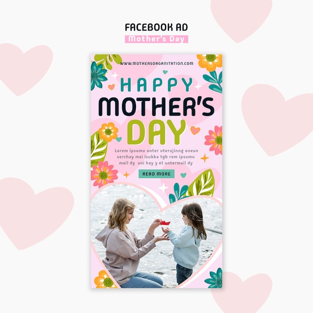 Free PSD mother's day celebration facebook template