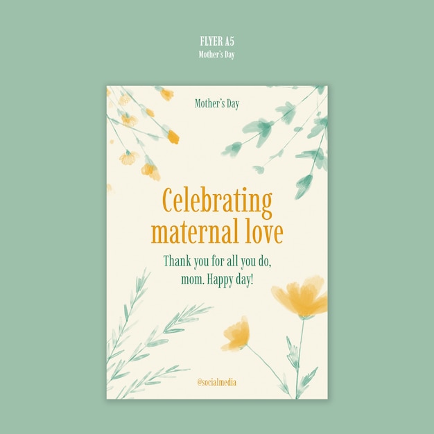 Mother's day celebration  poster template