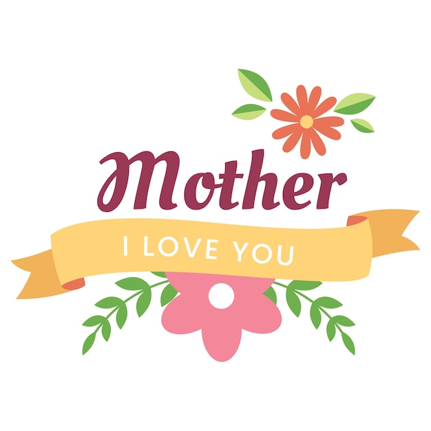 Free PSD mother's day lettering design