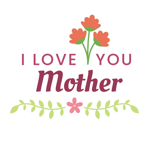 Mother's day lettering design