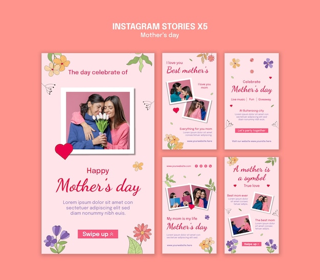 Free PSD mother's day template design