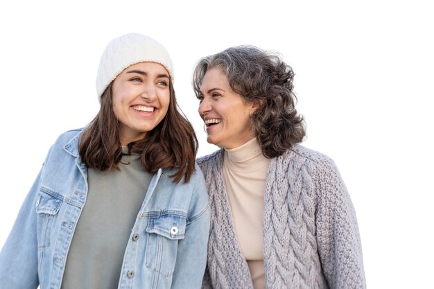 Free PSD mother spending time outdoors with her daughter