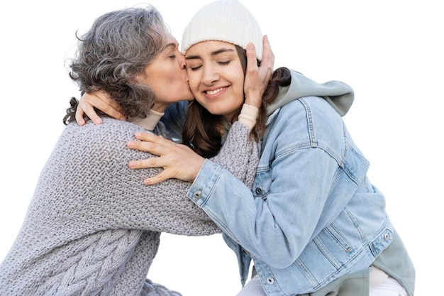 Free PSD mother spending time outdoors with her daughter