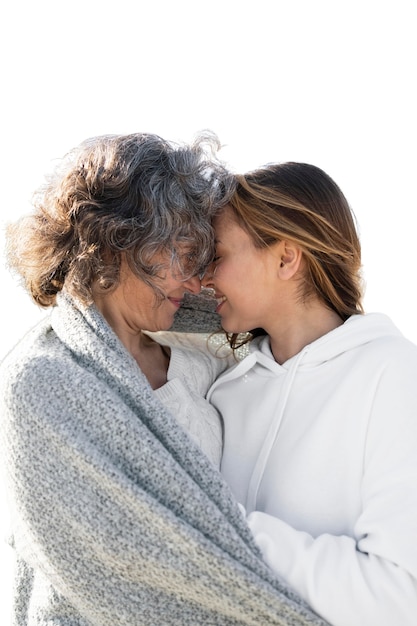 Free PSD mother spending time outdoors with her daughter