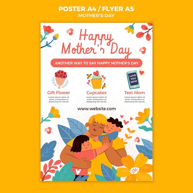 Mothers day celebration  poster template