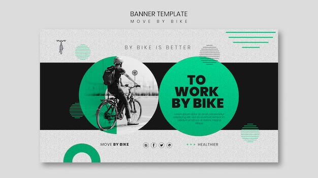 Move by bike banner template