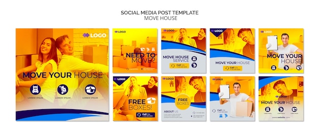 Move house business social media post template