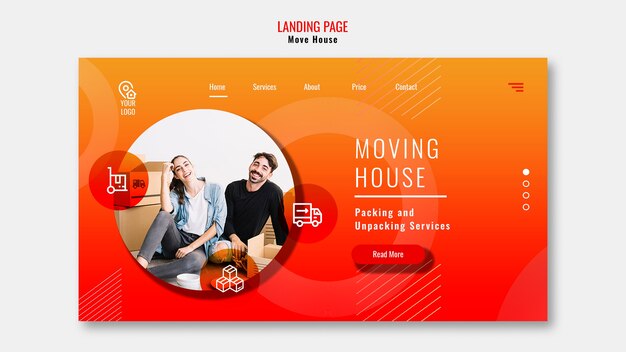 Move house template landing page