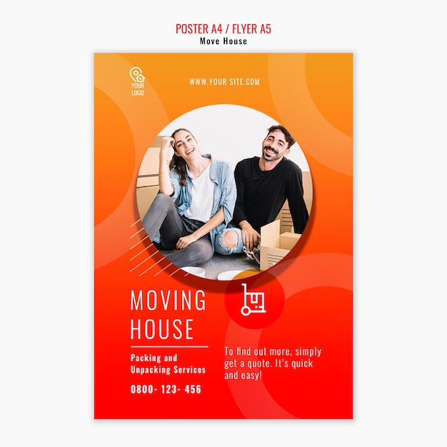 Move house template poster