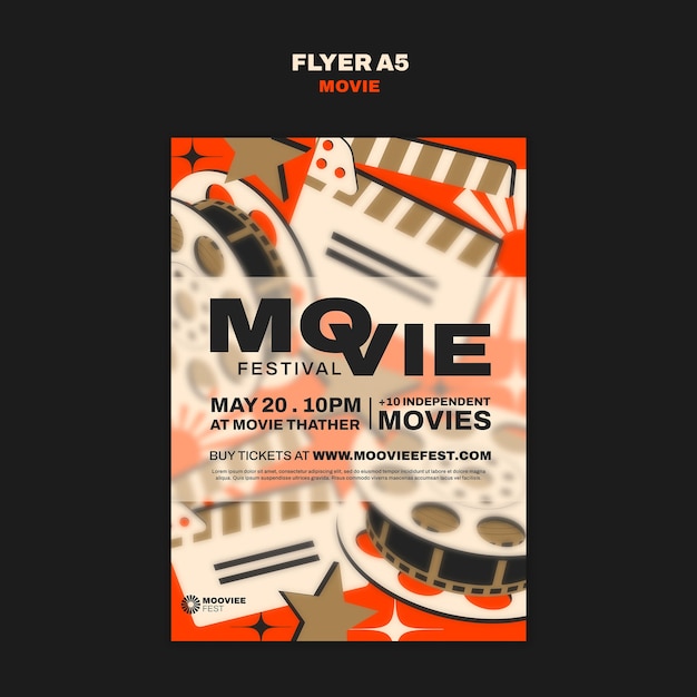 Free PSD movie template design