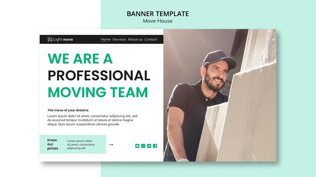 Moving professionals banner template