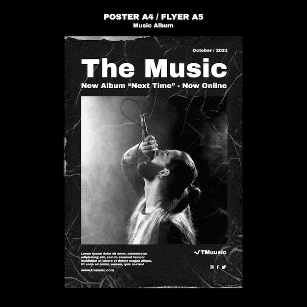 Music album poster template