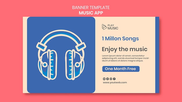 Music app template banner