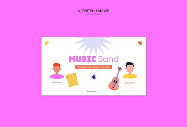 Free PSD music band festival template