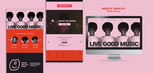 Music concert web template