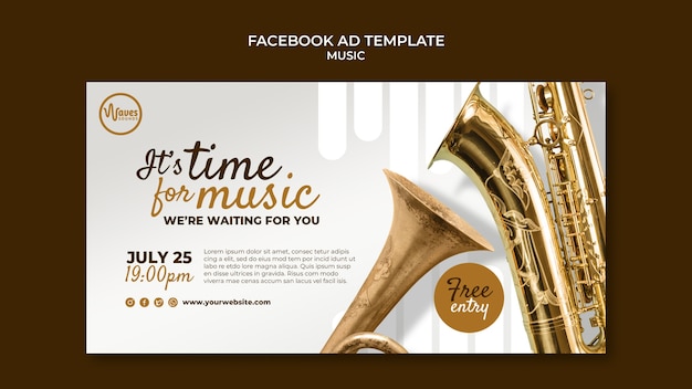 Free PSD music event facebook template