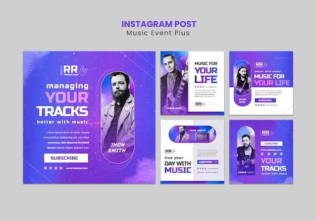 Music event instagram posts collection