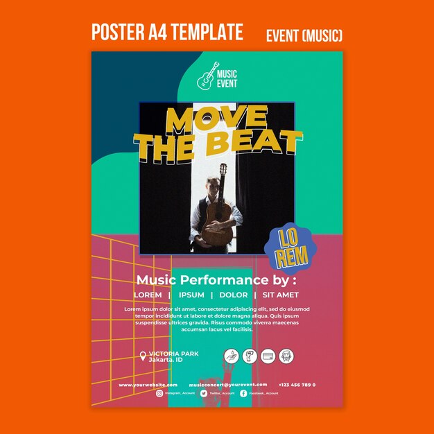 Music event poster template