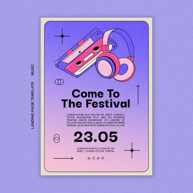 Music festival invitation template