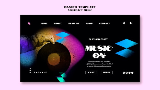 Free PSD music festival landing page template