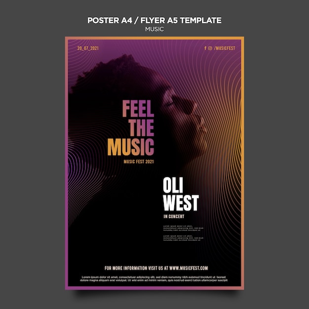 Music festival poster template