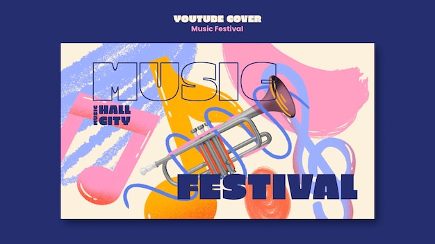 Free PSD music festival template design