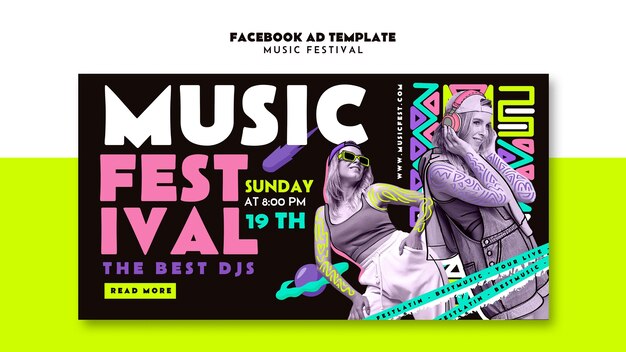 Music festival template design