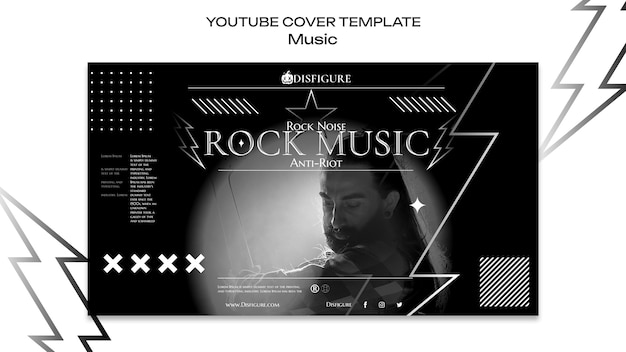 Free PSD music festival youtube cover template