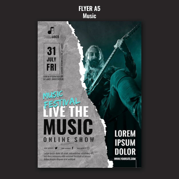 Music flyer design template