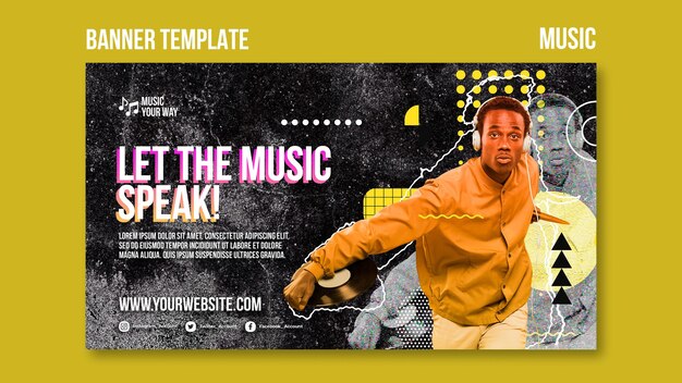 Music performance banner template