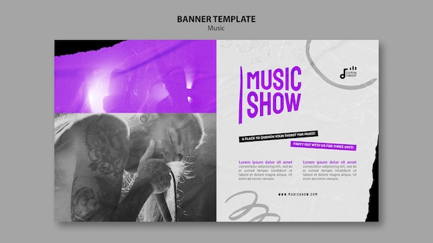 Music show banner design template