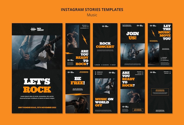 Free PSD music show  instagram stories