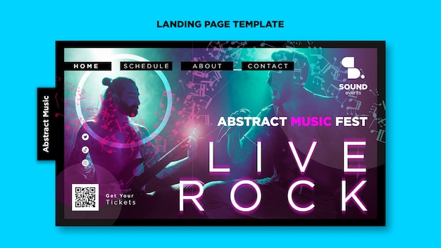 Free PSD music show landing page template