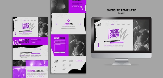 Music show web design template